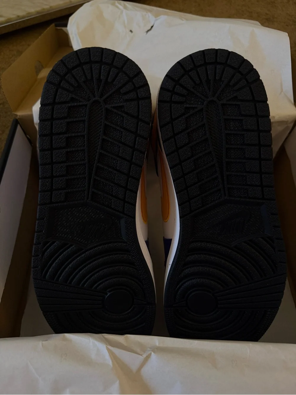 Jordan• 1 Hi Flyease in Dark Concord, Taxi, White, Black